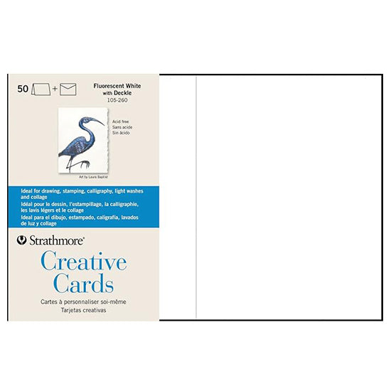Set of 50 White Creative Cards - 5x7po