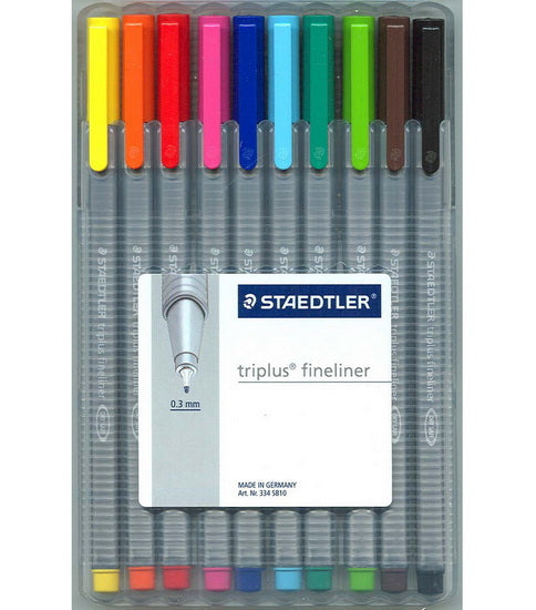 Ens. 10 marqueurs feutres TRIPLUS FINELINER