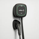 Eingeschaltete Wallbox ABL Pulsar 22 kW mir Ladekabel an Wand montiert | Einfach E-Auto Shop