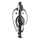 go-e twin Standfuß Doppel mit 2 go-e Chargern Gemini CH-20-20-03 seitlich  | Einfach E-Auto Shop