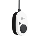 Geneigte Frontansicht des go-e Chargers Gemini 22 kw (CH-04-22-51).